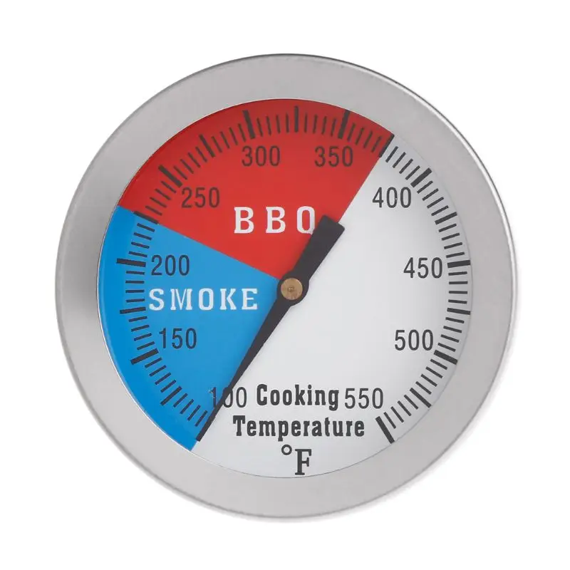 2" 550FBBQ Thermo meter Gauge Barbecue Grill  Smoker Charcoal Heat Indicator images - 6