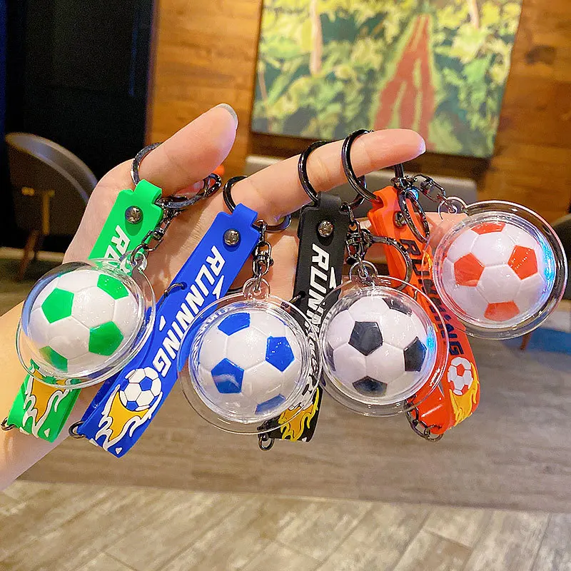 

Football Key Chain Pendant Souvenir Soccer Fans Keyring Football Key Ring Car Keychains Rope Buckle 3D Sports Football Souvenirs