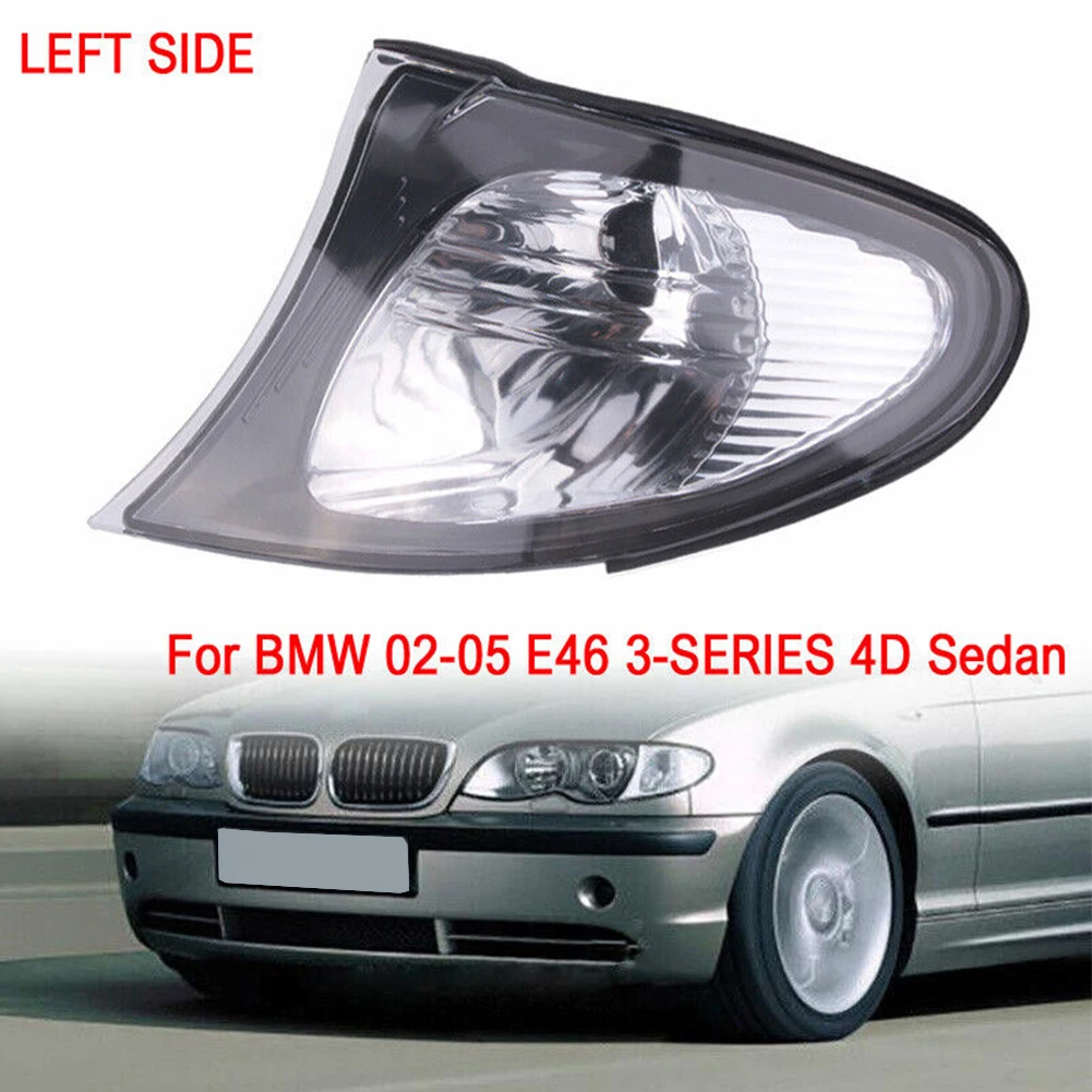 

1 шт. левый угловой фонарь, стоп-сигнал поворота, лампа для BMW 3-Series 325i 330i E46 2002-2005, автомобильные поворотники, аксессуары