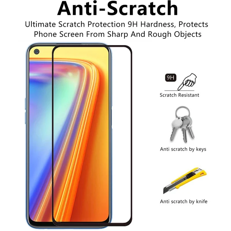 Защитное закаленное стекло для realme 7 4g 5g Защита экрана realme7 realmi7 пленка realmi reame relme