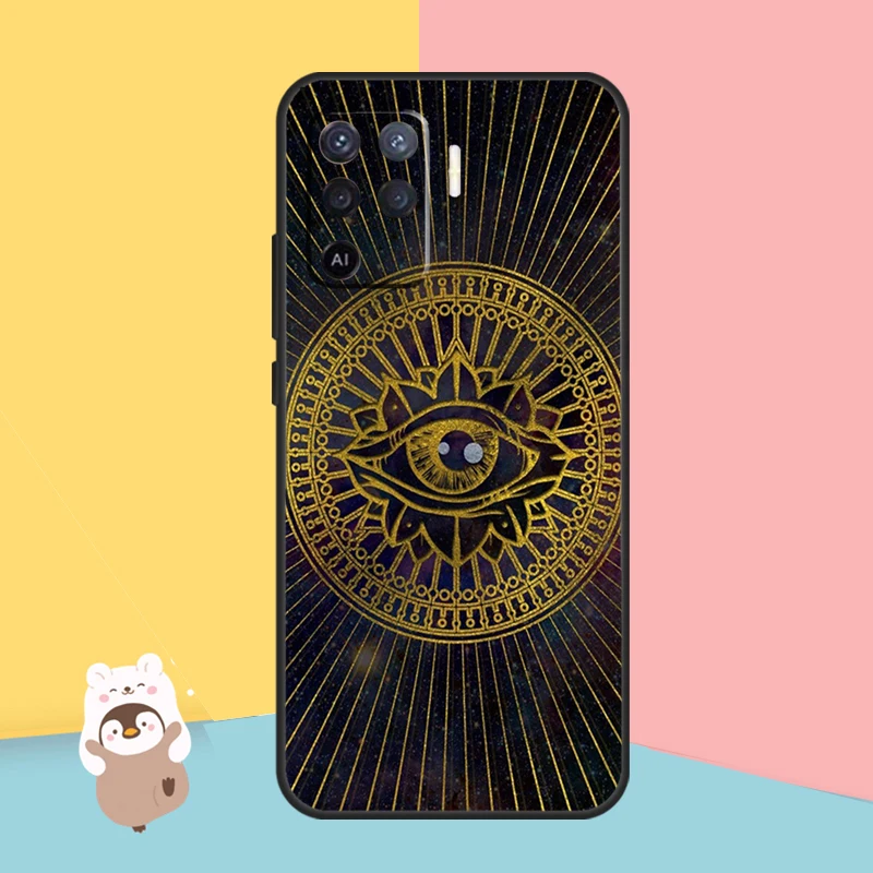 Pyramid Eye Symbol Case For OPPO A74 A93 A83 A91 A53S A9 A5 A31 A53 2020 A15 A16 A1K A52 A72 A94 A54 Cover images - 6