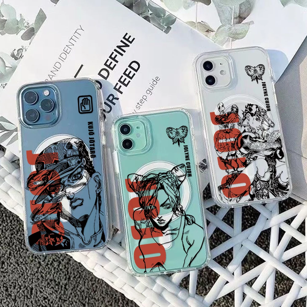 Фото Горячая новинка: Магнитный чехол JoJo's Bizarre Adventure для Samsung Galaxy S25 S24 S23 S22 S21 S20 FE Edge Plus Ultra 5G, мягкий чехол из ТПУ №1