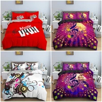 music notes bedding set 3d duvet cover for bedroom comfortable quilt covers 23pcs bedclothes queen king size