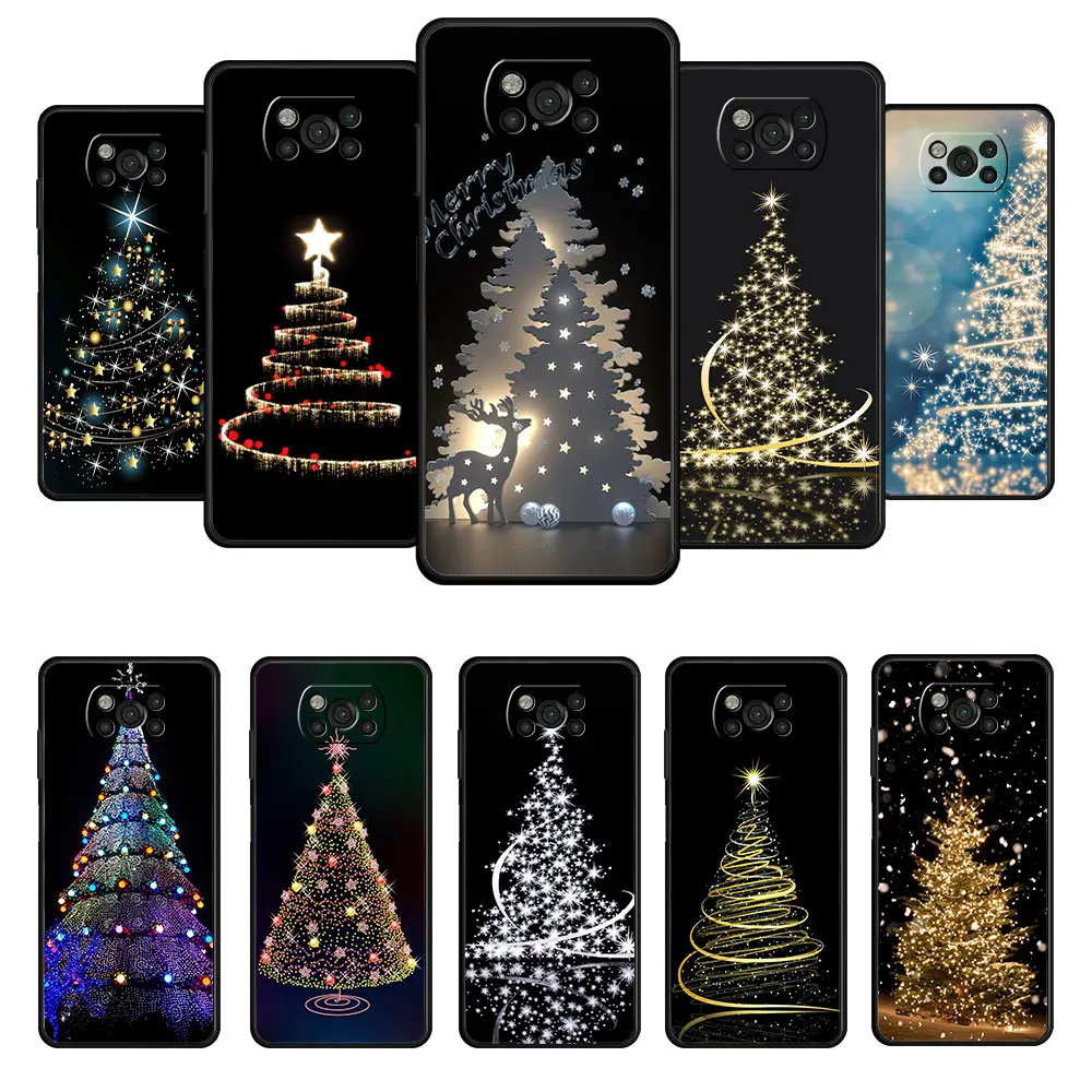 

Phone Shell For Xiaomi POCO X3 X4 NFC M3 M4 Pro F3 F4 GT F1 for Mi 12 11T 10T 9T 11 Note 10 Lite Case Merry Christmas Tree Deer