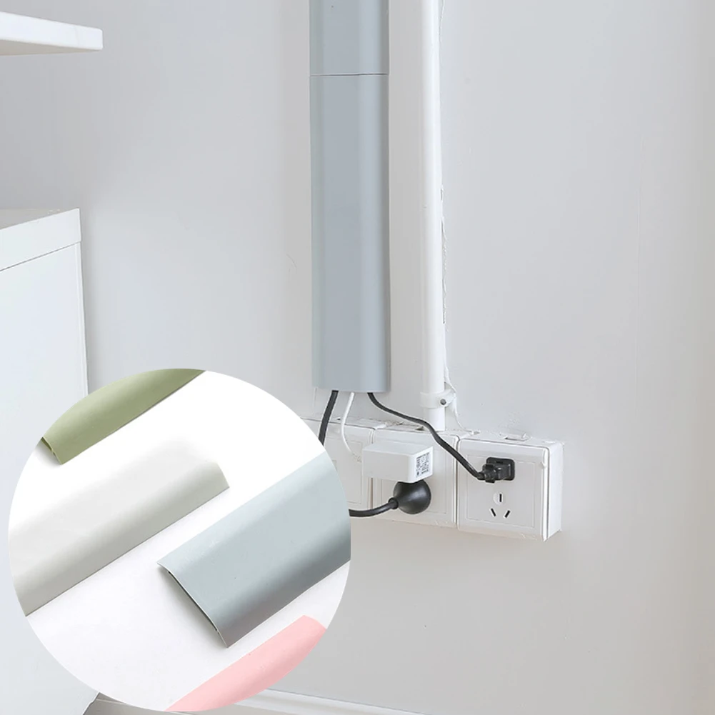 

Home Office Data Line Fixed Box Finishing Storage Box Family Wall Cable Sleeve Management Organizer Protector Track Storage Box