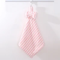 hanging hand towel stripe soft absorbent kitchen bathroom cleaning towels for home hotel super quick drying square clean cloth