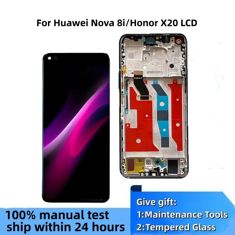 

Tested Original For Huawei Nova 8i/Honor X20 LCD Touch Screen Digitizer Assembly Replacement Nova8i LCD NEN-L22 LX1 6.67"