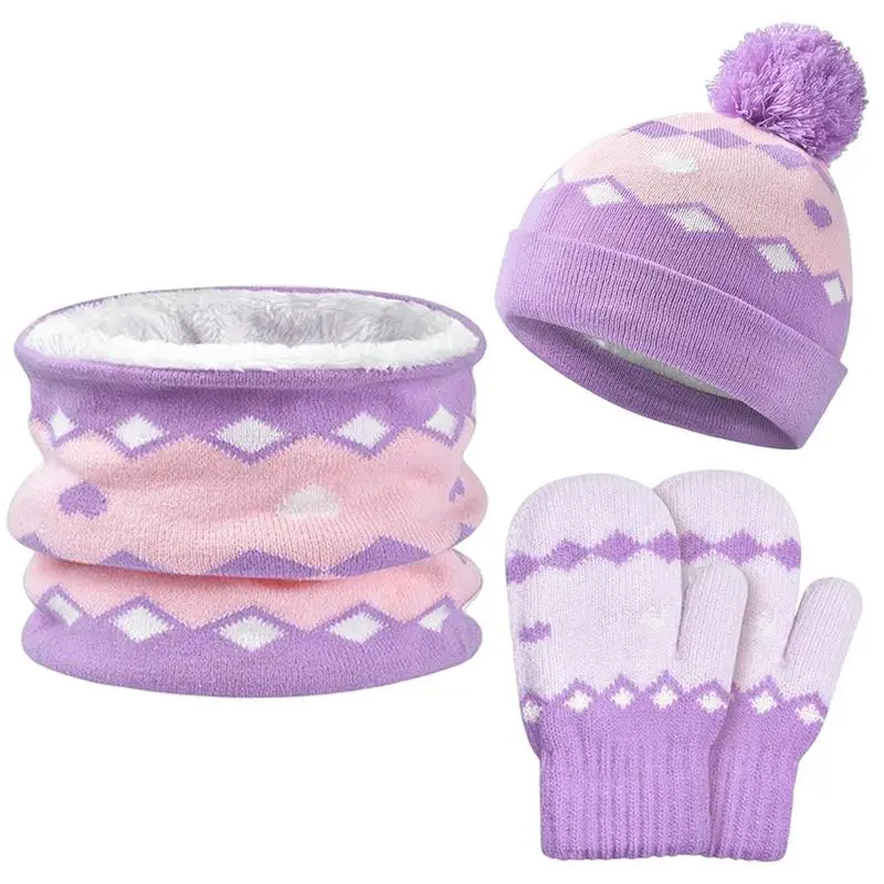 

Детская зимняя шапка, перчатки, шарф, детская шапочка с шарфом, теплые перчатки для шеи, удобный детский теплый комплект для рук, шеи, головы