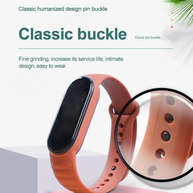 

Color Soft Silicone Strap Portable Bracelet Replacement Leather Durable. New Silicone Wristband Smart Watch Strap High-quality