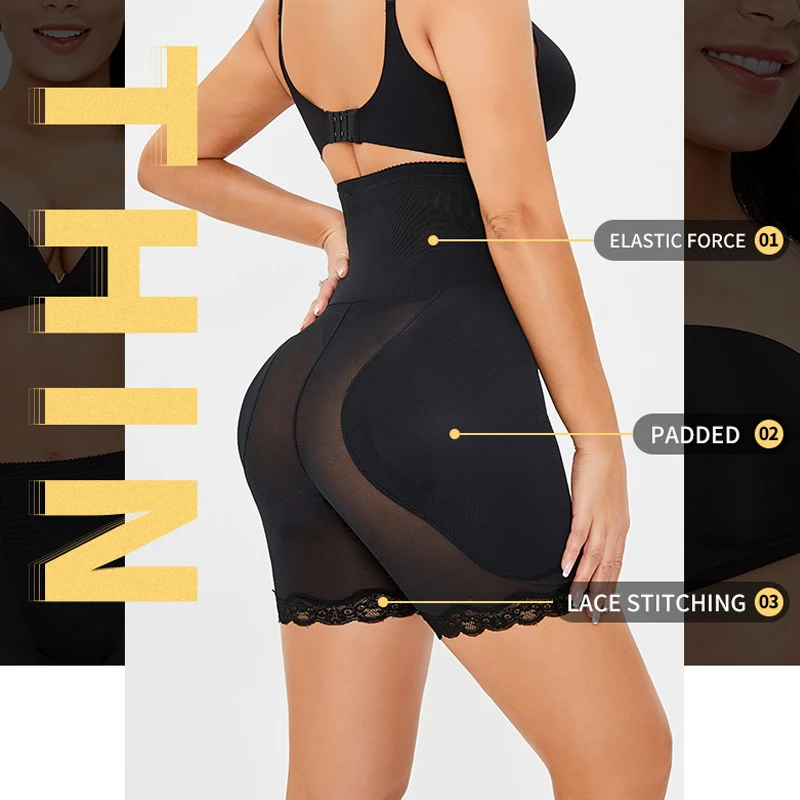 High Waist Hip Padded Shaping Panty Enhancer Butt Lifter Push Up Shorts Tummy Control Women Underwear Fake Ass Slimming Panties
