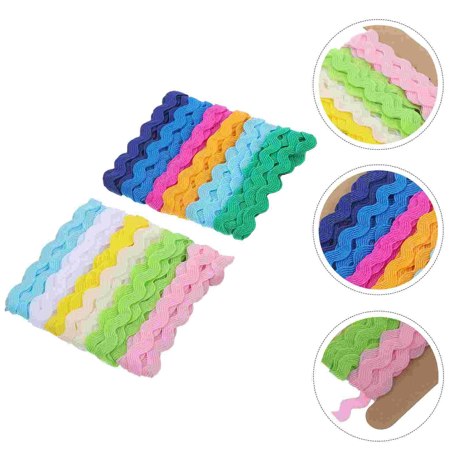 

2 Roll Gifts Wrapping Ribbons Ribbon Garland RIC Rac Trim Fabric Ribbon Sewing Trim Ric Rac Ribbons