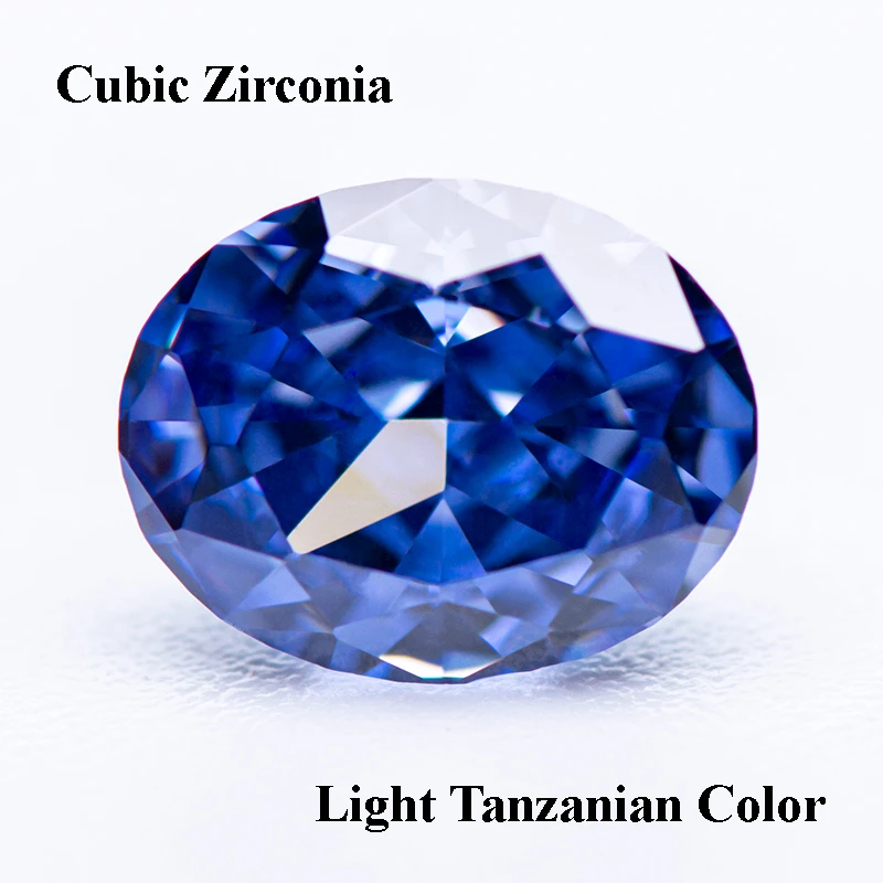 Кубический цирконий измельченный лед светлый танзанский цвет овальная форма