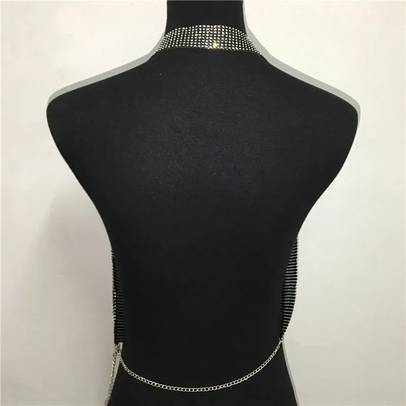 Summer Clothes For Women 2022 Rhinestone Tank Top New Fashion Sexy Outfits Festival Clothing Shiny Body Chain Jewelry Halter |