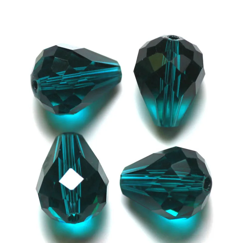 StreBelle AAA 10x8mm Teardrop Facet Crystal Glass Loose Crafts Pear Shape Beads for Jewelry Making Earring Bracelet DIY 50pcs - купить по