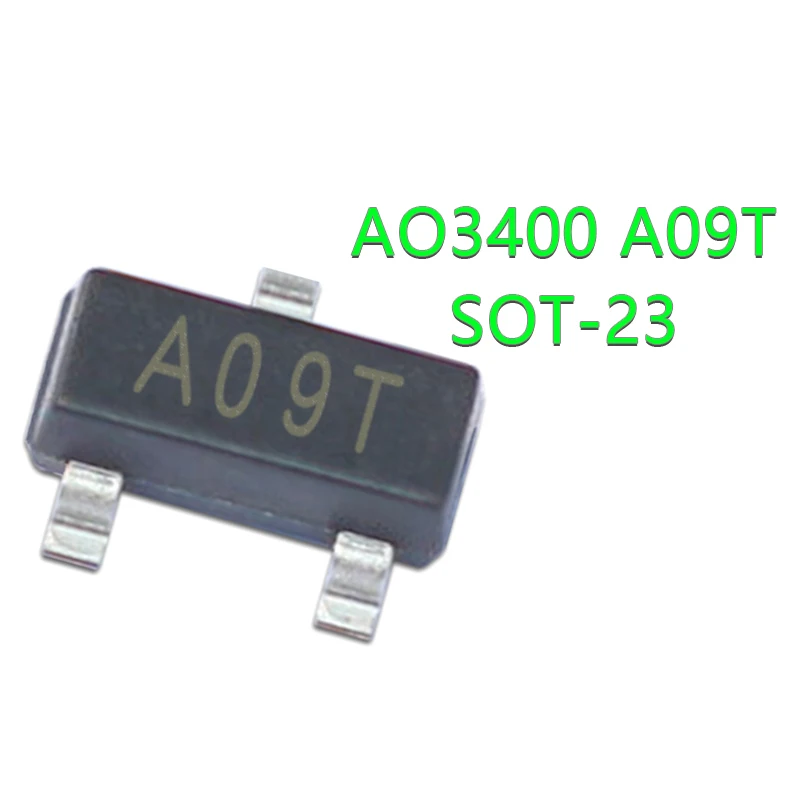 50 шт. AO3400 SOT23 AO3400A SOT-23 A09T SOT23-3 SMD וווווווווו 50 шт. AO3400 SOT23 AO3400A SOT-23 A09T SOT23-3 SMD וווווווווו
