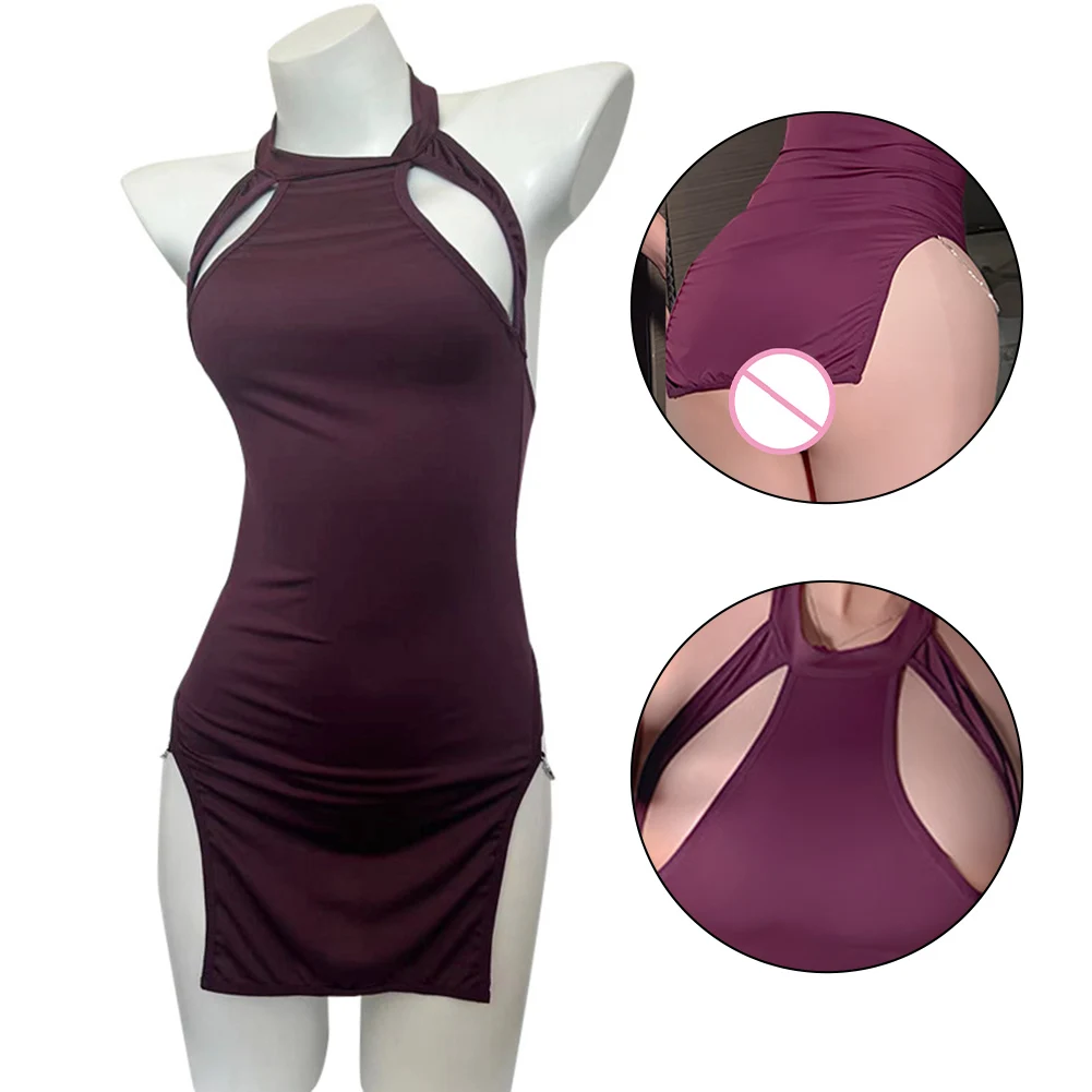 Сексуальная ночная рубашка с открытой спиной всесезонная новинка для домашнего