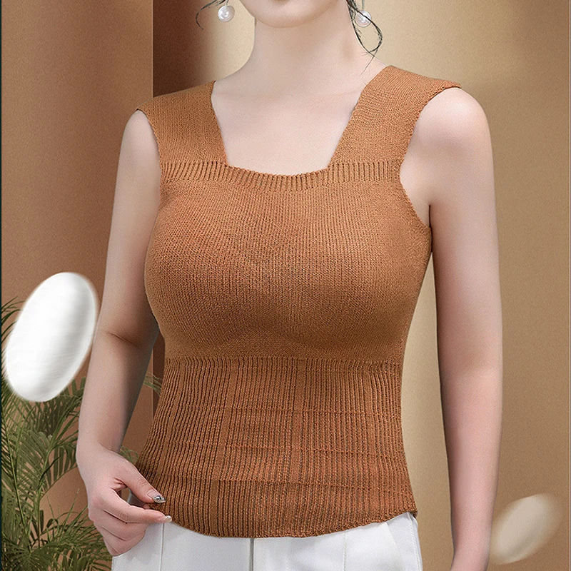 

Осенне-зимняя утолщенная шелковая кашемировая теплая майка для женщин с нагрудной подушкой нижнее белье двустороннее немецкое бархатное нижнее белье