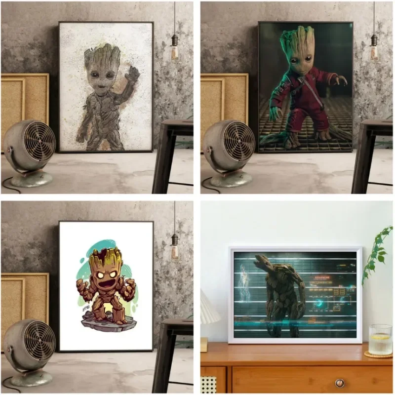 Настенный постер стражи Диснея Картина на холсте с рисунком стены акварелью для