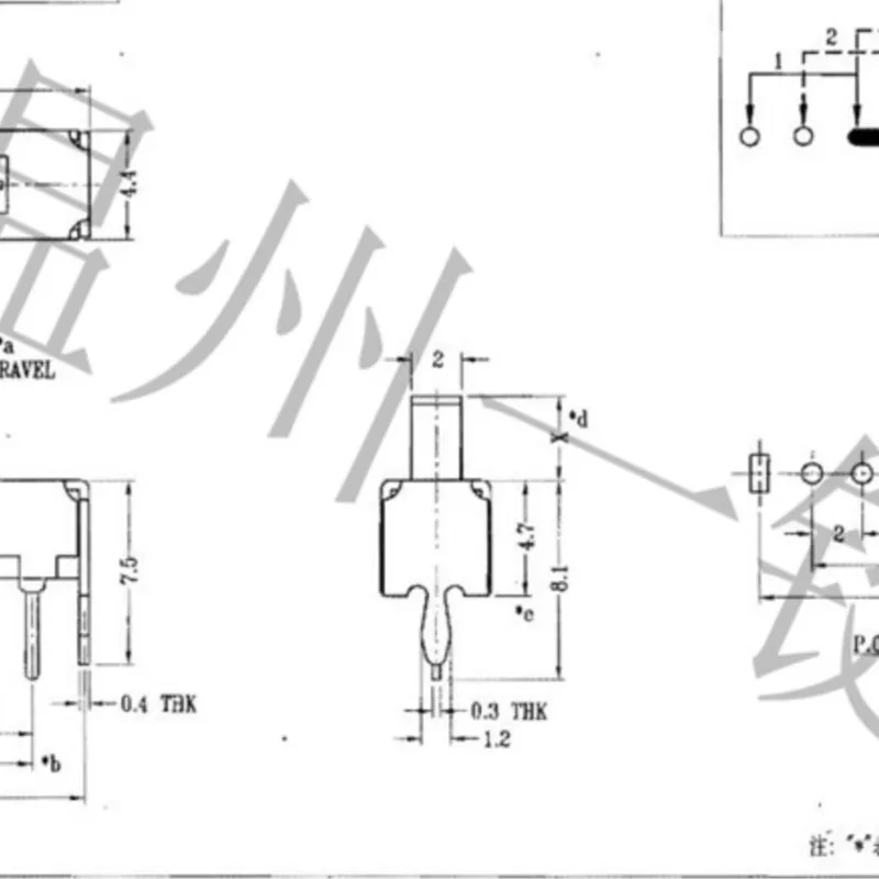 10 шт. SS-13D01 1P3T однополюсный трехходовой 3-позиционный ползунковый переключатель 4