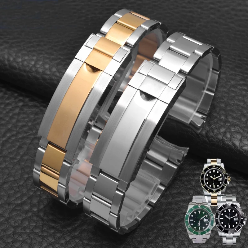 

Watch Bracelet For Rolex DAYTONA GMT SUBMARINER Watch Accessories Metal Strap Stainless Steel Pull Clasp WatchBands 20mm 21mm