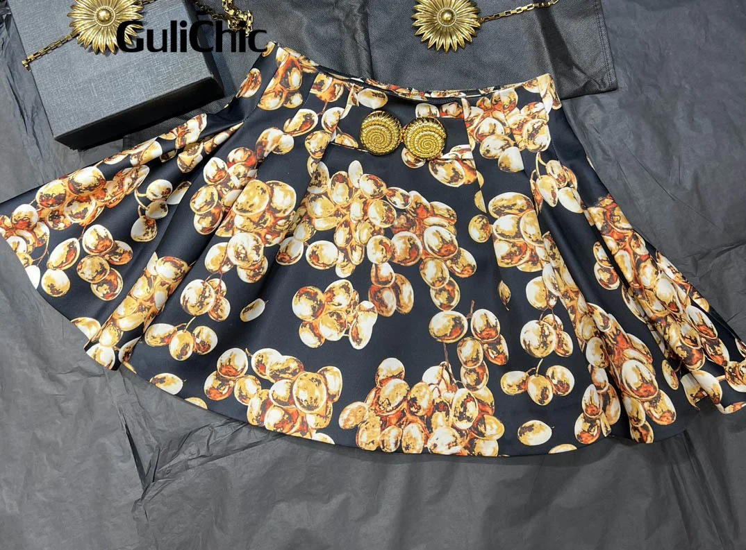 11 1 GuliChic женская элегантная темпераментная юбка с высокой талией ацетатный шелк