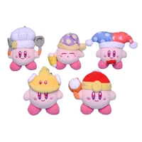 kirby the star new cute cartoon chef nightcap with hammer plush toy doll pendant bag bag pendant childrens gift