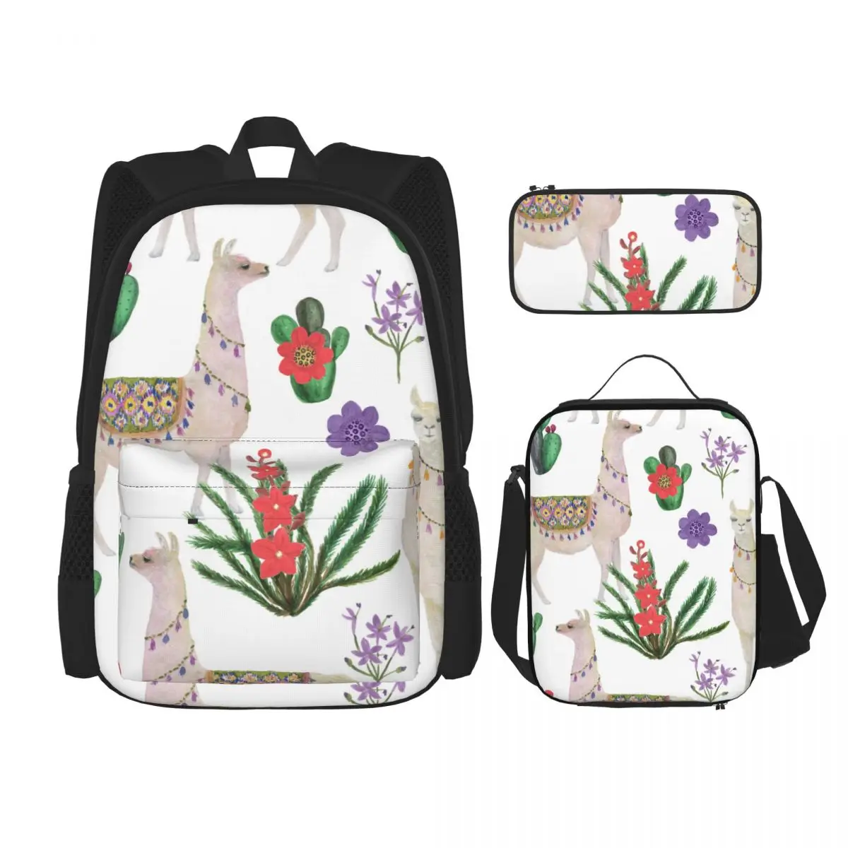 

Backpack 3 Pcs/set with Pencil Case Lunchbox Kids School Bags Boys Girls Teens Bagpacks