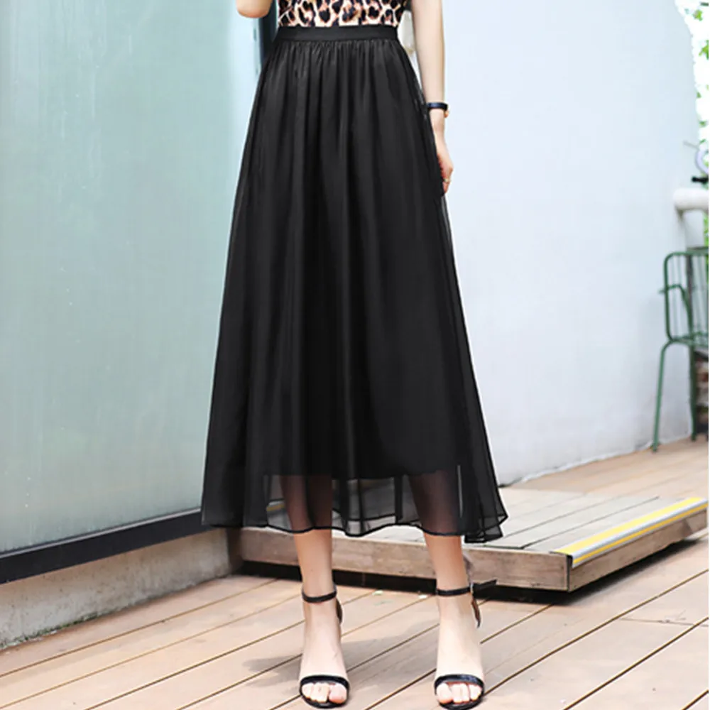 Женская юбка-трапеция с высокой талией |