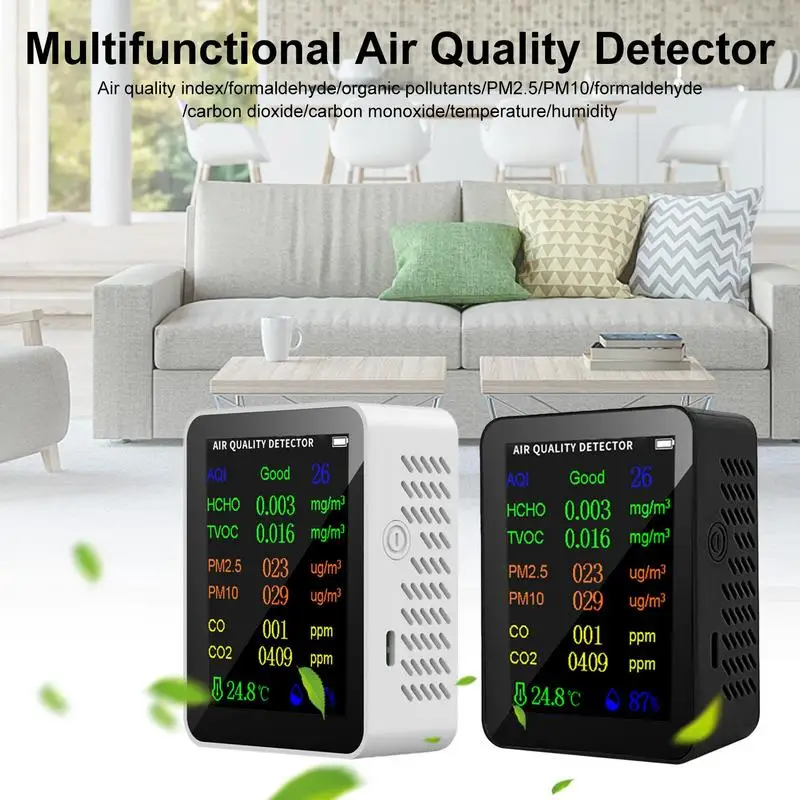 

Air Quality CO2 Detector 10 In 1 CO2 Detector With Carbon Dioxide Alarm Portable Indoor Carbon Dioxide Meter And Monitor Air
