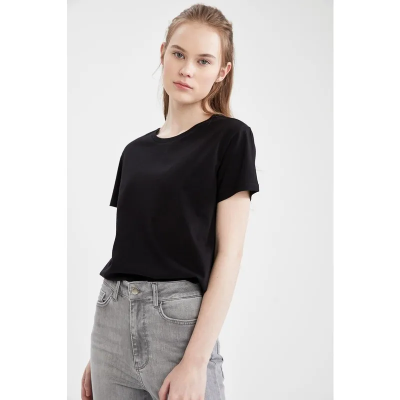 

Regular Fit V-Neck And Bike Collar 2'Li T-Shirt Set T Shirt Y2K Top Nostalgic Summer Women T-Shirt anime Bluz