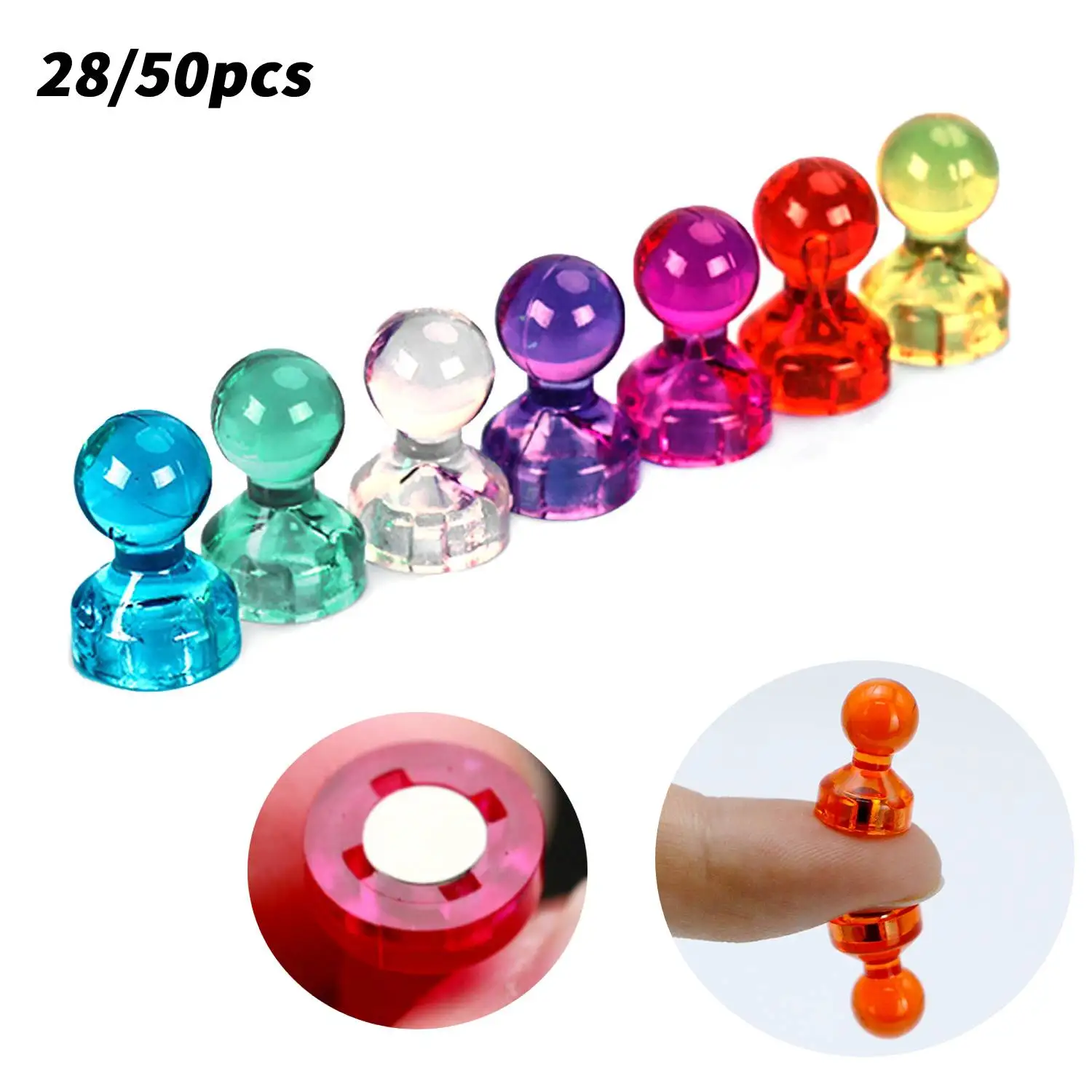 

28/50Pcs Push pin Office Strong DIY Magnets Thumbtack Fridge Whiteboard Neodymium Magnets Cones Magnetic Tools