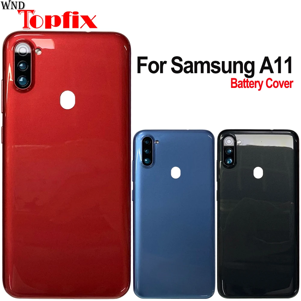 Новый чехол для Samsung Galaxy A11, задняя крышка батарейного отсека, задний корпус 6,4 дюйма для Samsung A11, A115F, A115M, A115U, A115W, Крышка батарейного отсека