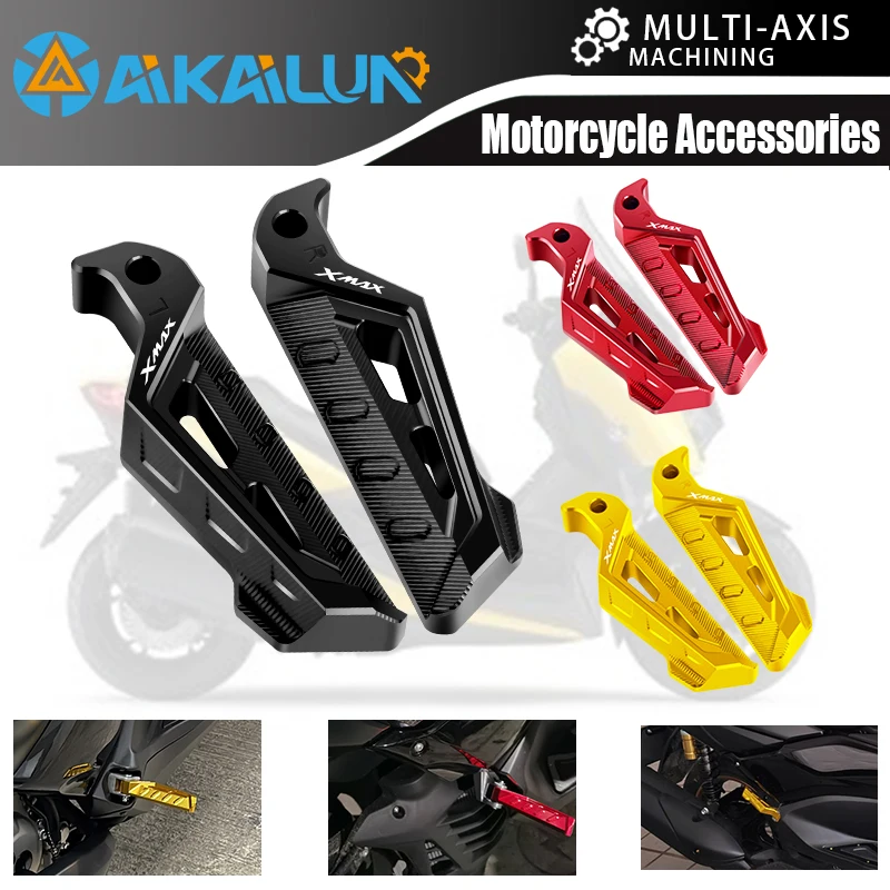 

Подставка для ног заднего пассажира для YAMAHA XMAX X-MAX 125 250 300 400 Pegs задние педали противоскользящие педали аксессуары для мотоциклов