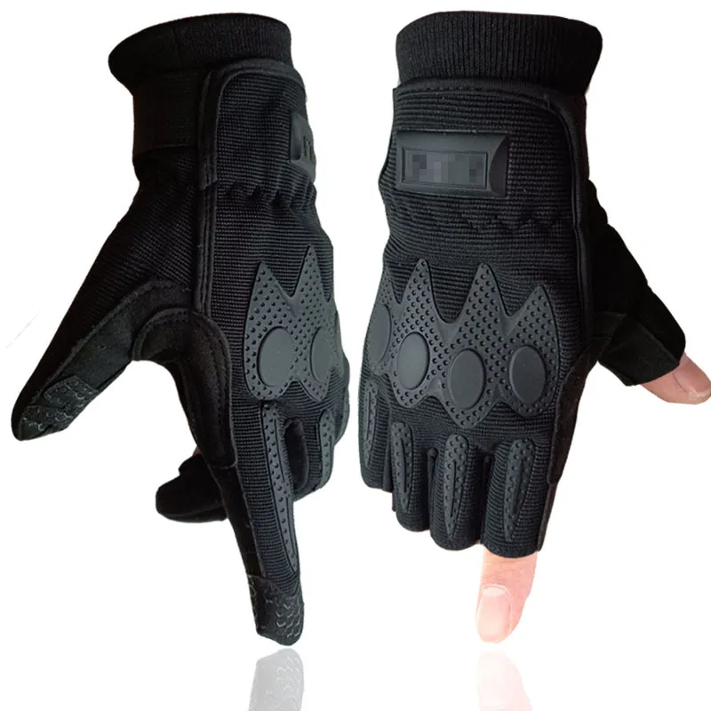 

Riding Sports Outdoor Motorcycle Mountain Bike Full Finger Half Finger Black Anti-Cut Anti-Slip Sports Outdoor Mountaineering