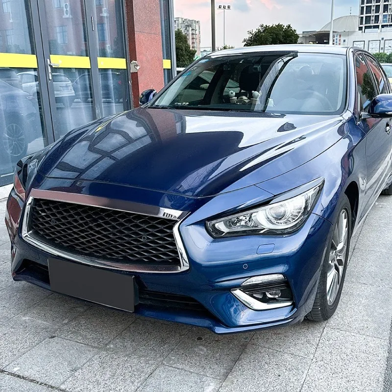 Фото Накладки на фары (реснички) для Infiniti Q50 Q50s 2014+ Декоративные накладки на фары, внешний тюнинг, обвесы №3