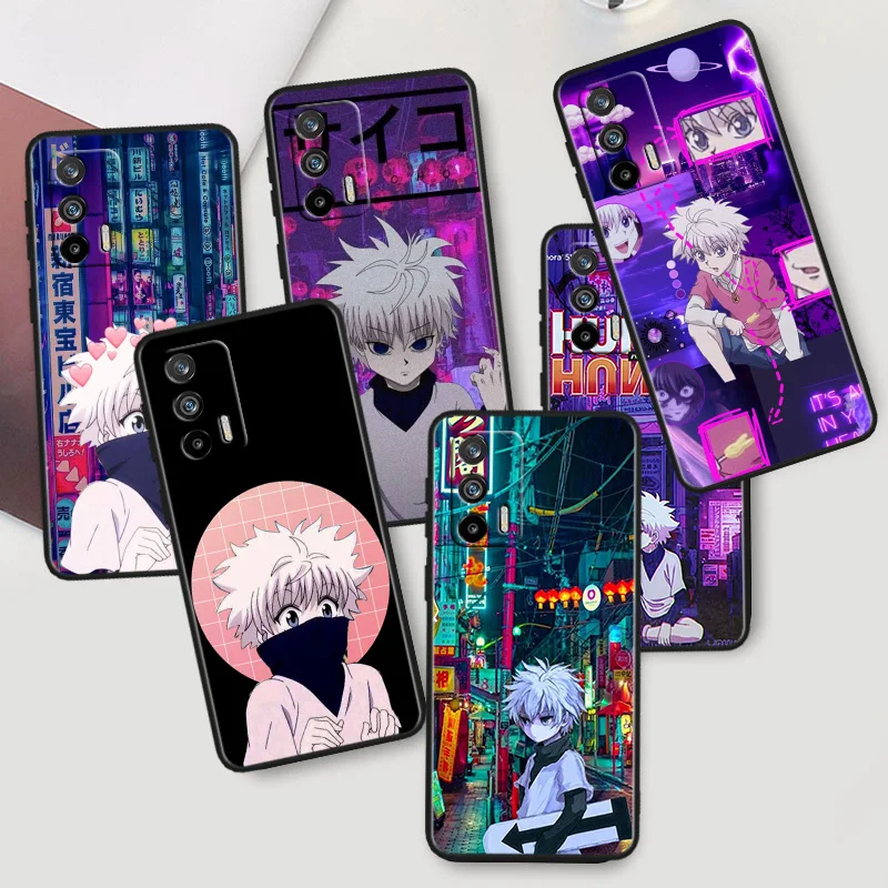 

HUNTER×HUNTER For OPPO Realme X50 X3 X2 GT2 Neo 3T Pro C35 C31 C30S C25S C21Y C15 C11 C3 C2 Black Phone Case