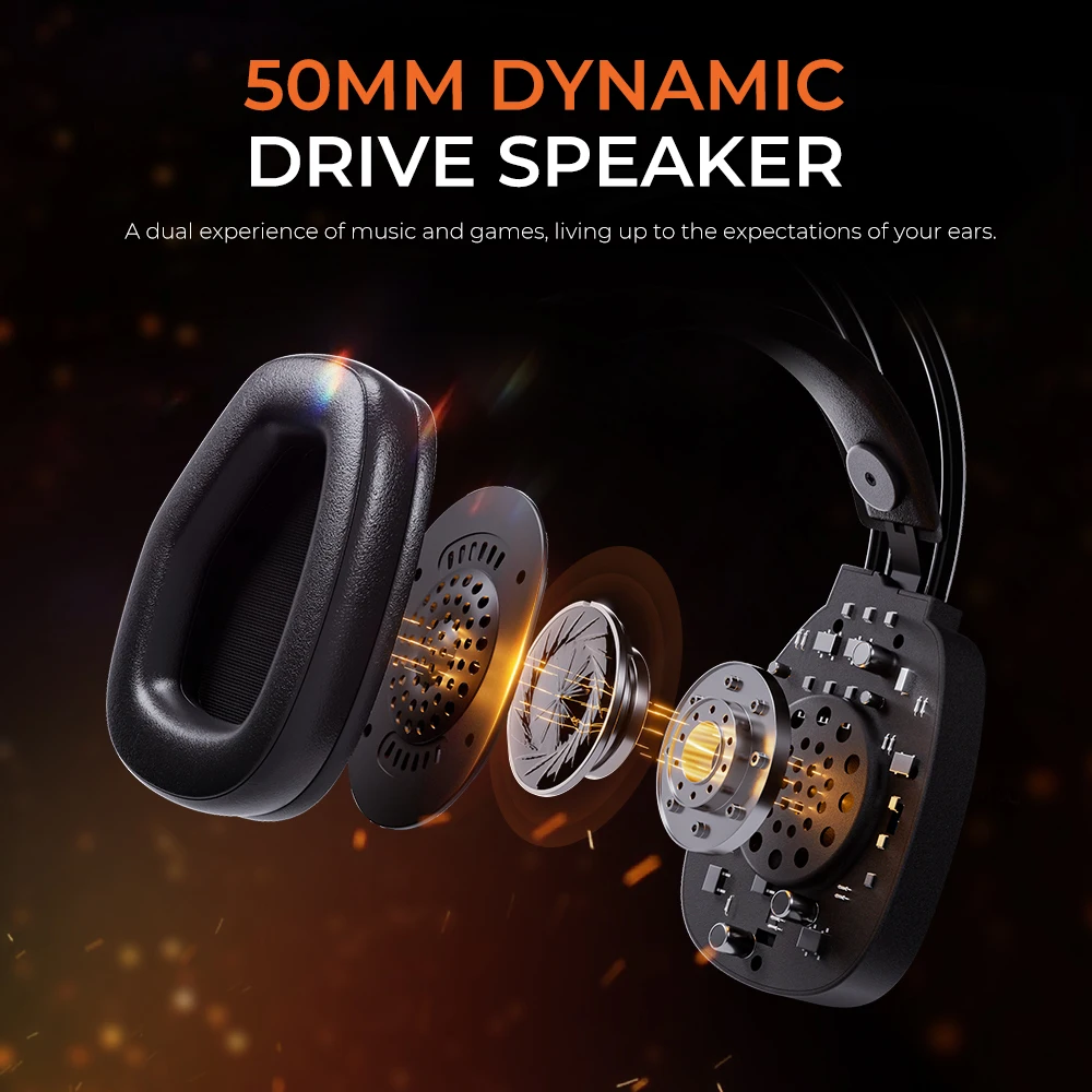 HAVIT H2016d RGB Gaming Headphone with Mic 3.5mm Wired Headset Gamer Overear Surround Sound for PC PS4 PS5 Xbox Switch Laptop