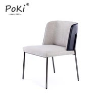 Custom PoKi home luxury stainless steel dining chair home armchair dining table chair desk chair cosmetic chair dressing chair
