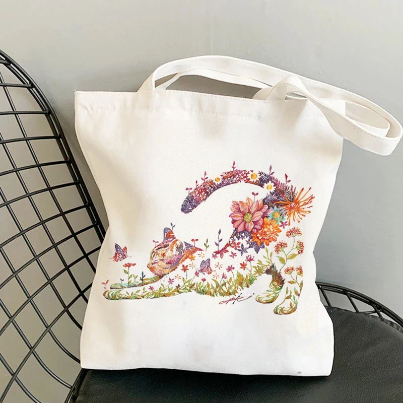 

Cat shopping bag handbag tote shopper reusable bag bolsa compra bolsas ecologicas cloth sacolas