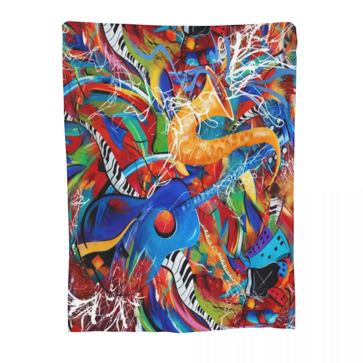 Абстрактная музыкальная картина одеяло из микрофлиса Juleez