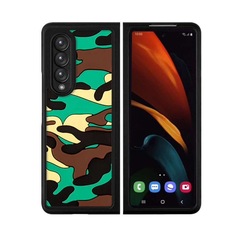 Роскошный Камуфляжный силиконовый чехол-накладка для Samsung Galaxy Z Fold 3