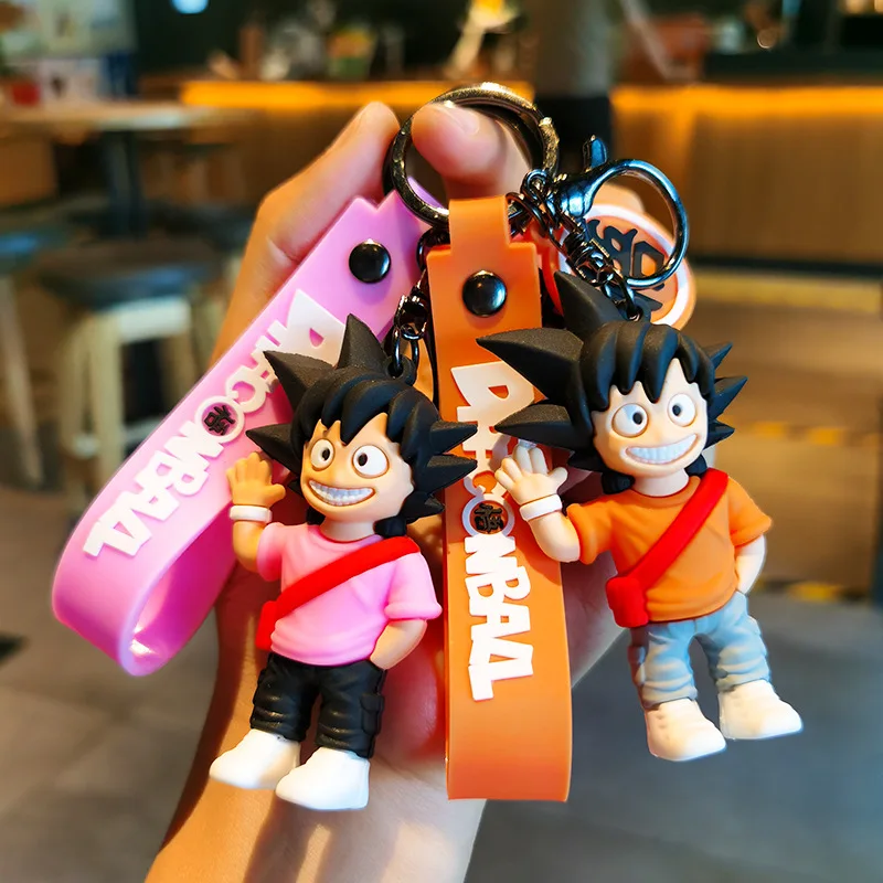 

Dragon Ball Cute Doll Pendant Anime Figures Son Goku New Wave Fashion Backpack Keychain Couple Bag Keyring Pendant Birthday Gift