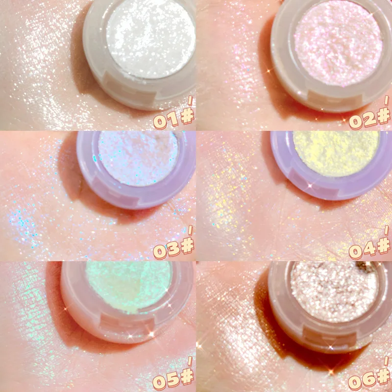 

6-color Sparkling Pearl Single Color Eye Shadow Waterproof and Long-lasting Makeup and Color Rendering Eye Shadow