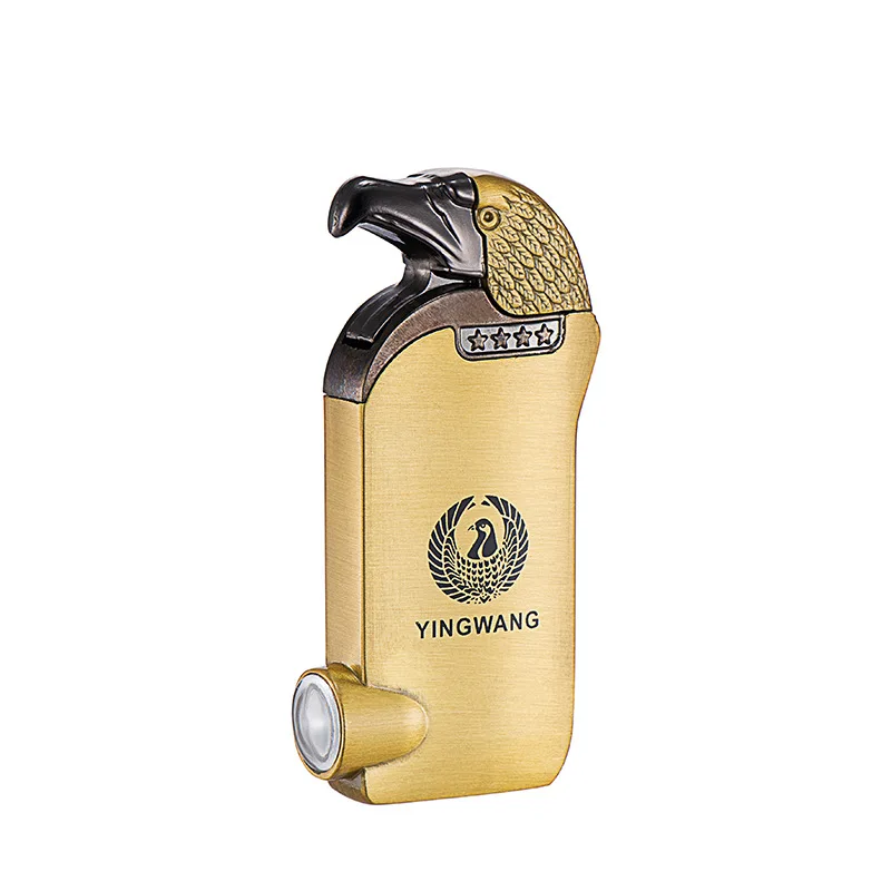

Unusual Lighters Butane Gas Lighter Portable Metal Eagle Head Lighter Windproof Cigarette Lighter Torch Lighters With Lighting