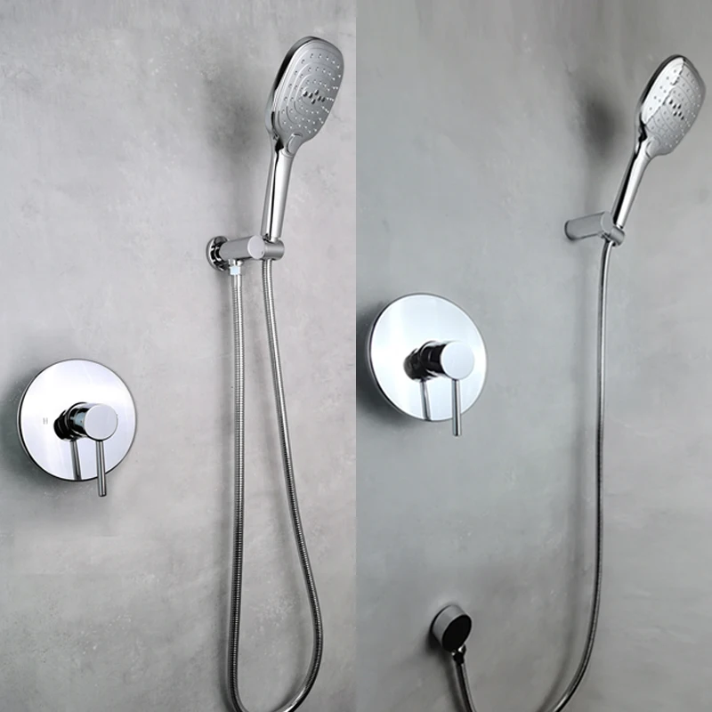 Душевая лейка для ванной комнаты Shine Chrome In Wall набор скрытых душевых клапанов