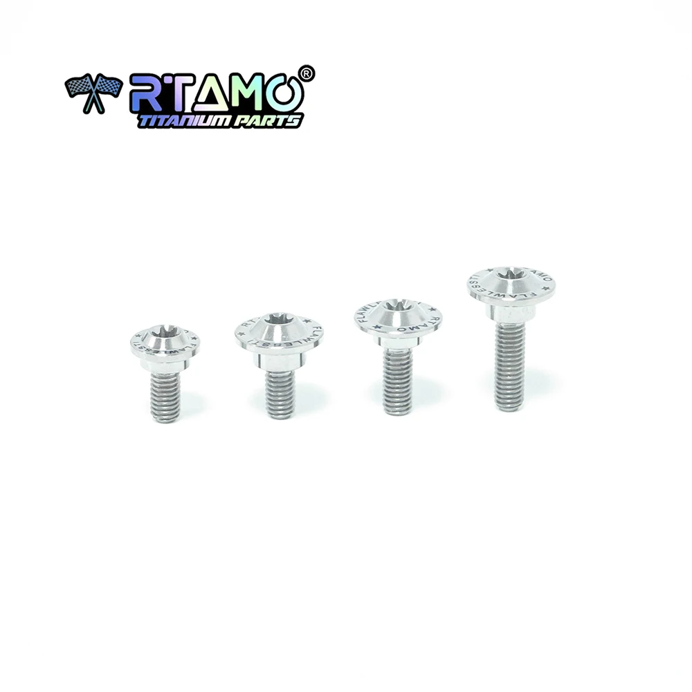 

RTAMO M5X12/13/15/20 Gr5 Титановый болт тормозного диска с головкой Torx, ступенчатые болты для ремонта суппорта мотоцикла, модификация
