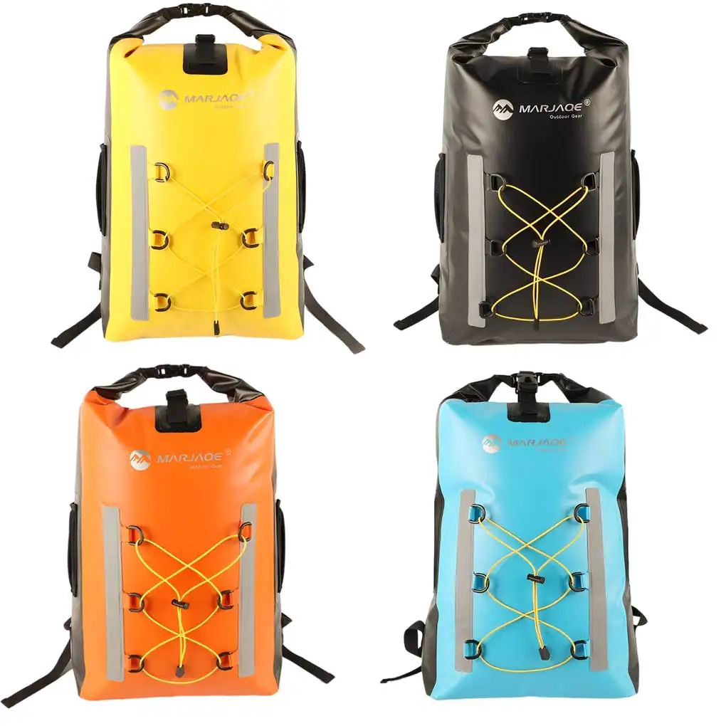 

30L Waterproof Backpack Dry Wet Separation High Capacity Shoulder Bags Mesh Pocket Kayak Rucksack Reflective Bag Drifting