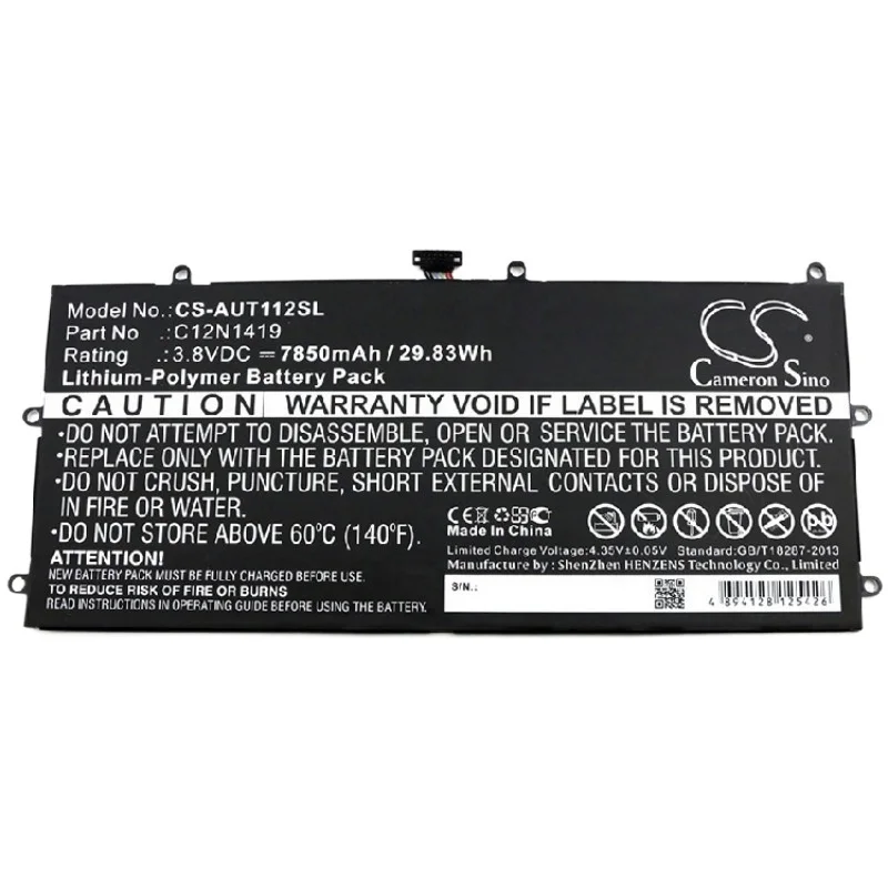 

Applies AS US AS US BOOK T100 CHI C12N1419 Tablet Battery