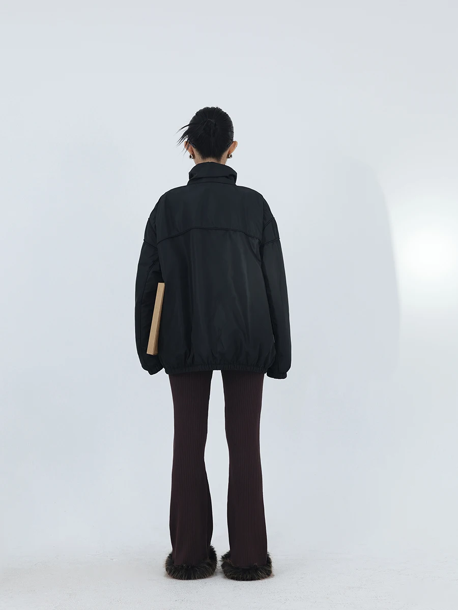 Meizhong Fuzzykon Original Double Liner Anti-skid Cotton Craft Black Logo Embroidery Three-Dimensional Line Profile Cotton-pa...