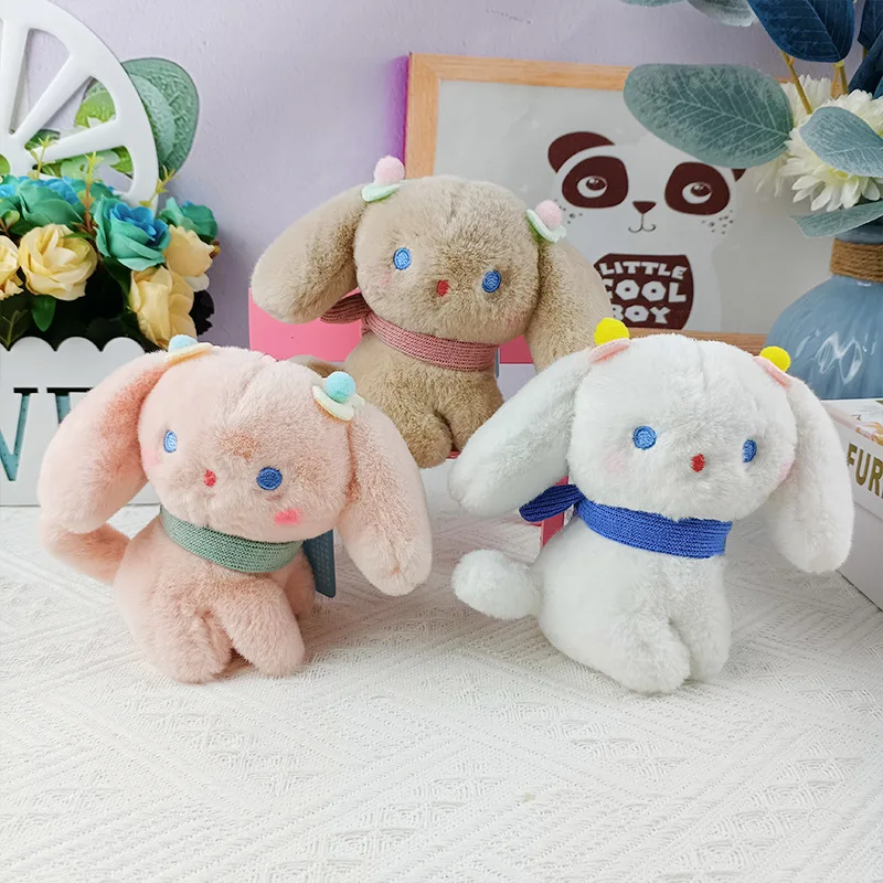 

New cute puppy plush key chain pendant doll mini doll bag creative pendant cartoon plush toys